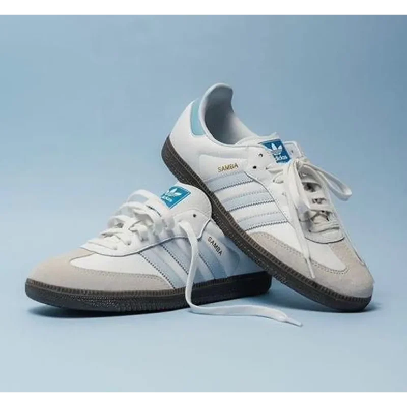 Stylish Adidas Samba Halo Blue Shoes For Men (S1H41)