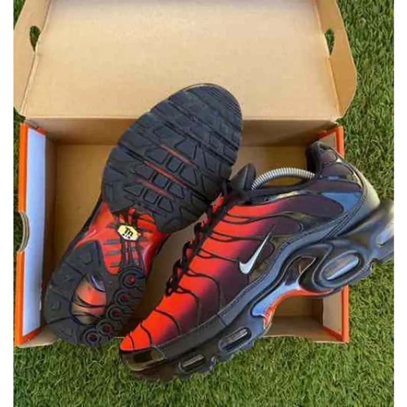 Premium Nike Air Max Plus Black Red Shoes For Men (BME140)