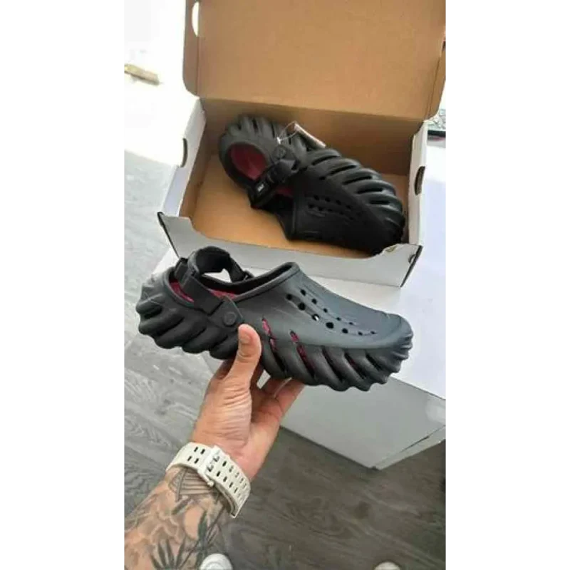 Stylish Crocs Echo Black Clogs For Men (BME175)