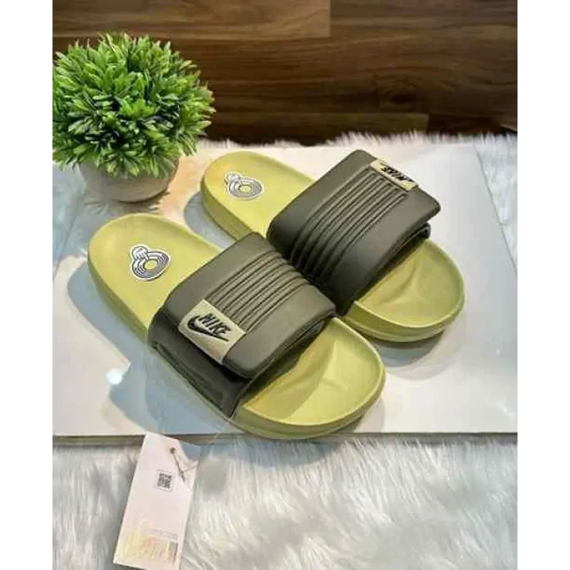 Stylish Nike Offcourt Adjust Olive Green Slides For Men (BME226)