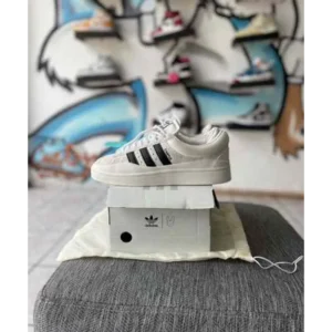 Stylish Adidas X Bad Bunny Campus White Black Shoes For Men (BME243)