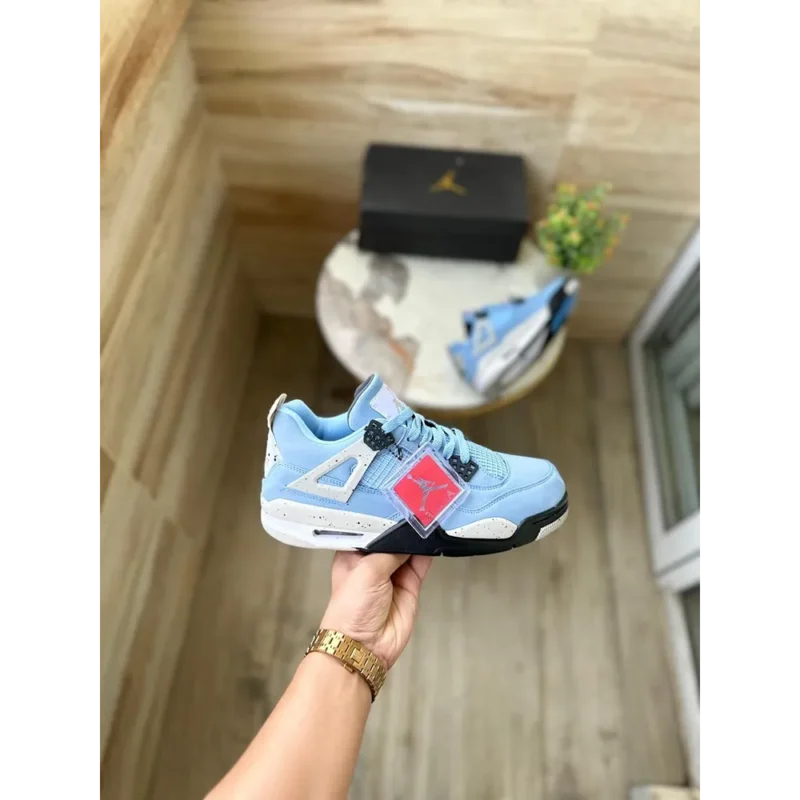 Stylish Air Jordans Retro 4 University Blue UNC Shoes For Men (SIS314)