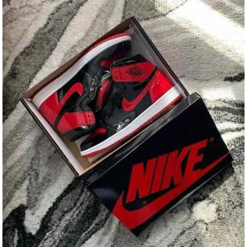 Classy Jordan 1 Retro High OG Patent Bred Shoes For Men (SHI157)