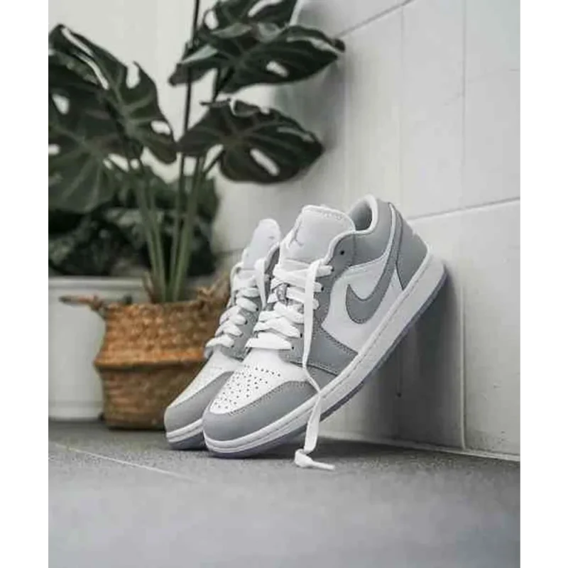 Classy Nike Air Jordan Retro 1 Low Wolf Grey Shoes For Men (SHI167)