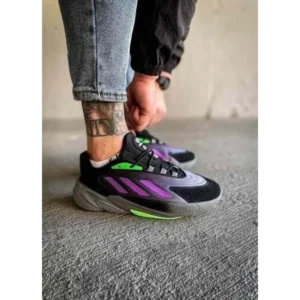 Classy Adidas Ozelia Joker Core Black Screaming Green Grey Shoes For Men (SHI209)