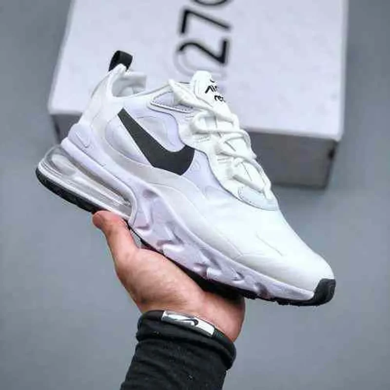Premium Nike Air Max 270 React White Black Shoes For Men (SNC566)