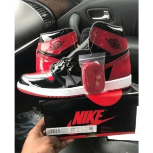 Premium Nike Jordan Retro 1 Bred Patant Surplus Shoes For Men (BSF1273)