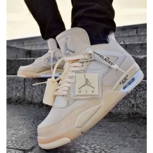 Premium Jordan Retro 4 Off White Sail Shoes For Men (SFS1334)