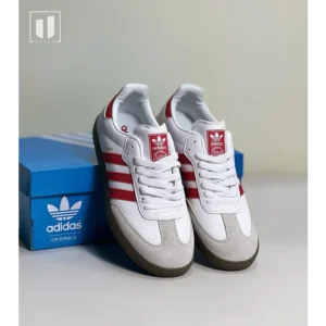 Premium Adidas Samba White Red Sneaker For Men (RMF16)