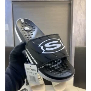 Luxurious Skechers Logo S Hyper Burst Soft Slides For Men (FF514)