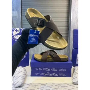 Luxurious Birkenstocks Brown Slide For Men (FF519)