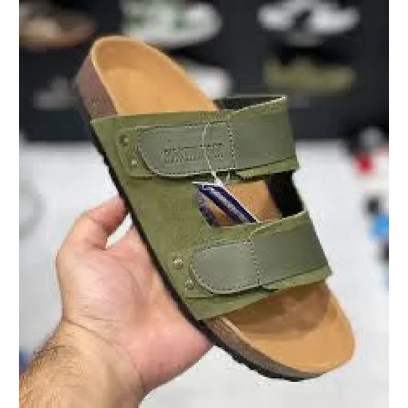Luxurious Birkenstocks Green Uji Slide For Men (SIG56)