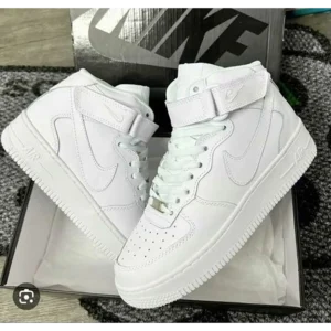 Trendy Nike Air Force Mid Long Leather Shoes For Women (SFS1887)