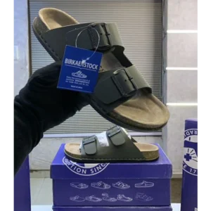 Trendy Birkenstock Slides Green For Men (FF590)