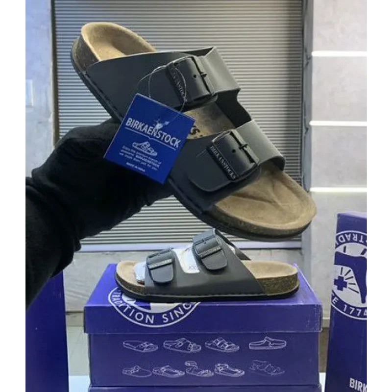 Trendy Birkenstock Slides Grey For Men (FF593)