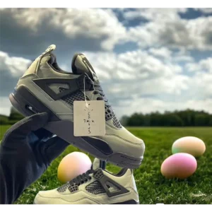 Trendy Travis Scott New Air Jordan 4 Olive Shoes For Men (FF628)