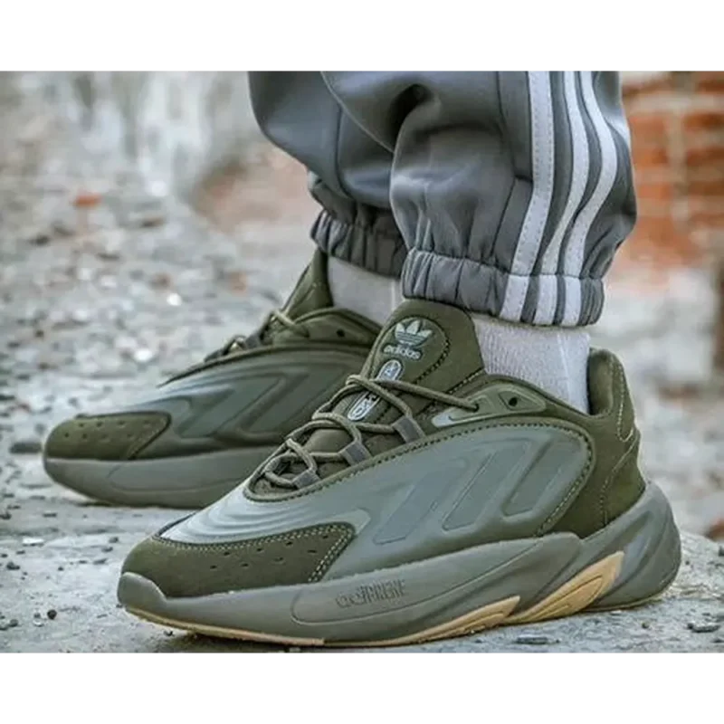 Trendy Adidas Ozelia Runner Green Shoes For Men (FF636)