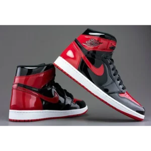 Trendy Air Jordan 1 High Patent Bred Shoes For Men (FF655)