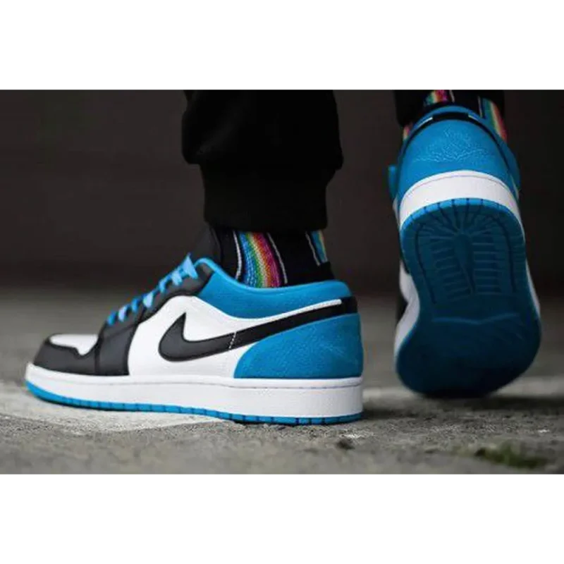 Trendy Nike Air Jordan 1 Low Laser Blue White Shoes For Men (FF656)