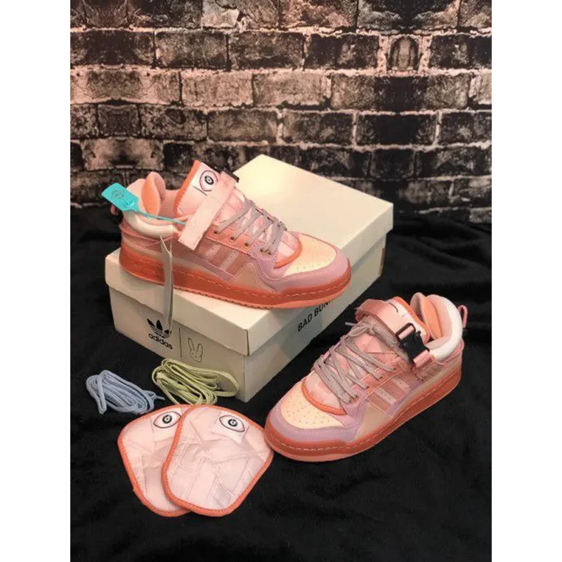 Trendy Adidas Forum Low Bad Bunny Pink Shoes For Men (FF706)