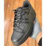 Trendy Nike Air Force 1 Black Leather Rope Shoes For Men (FF709)