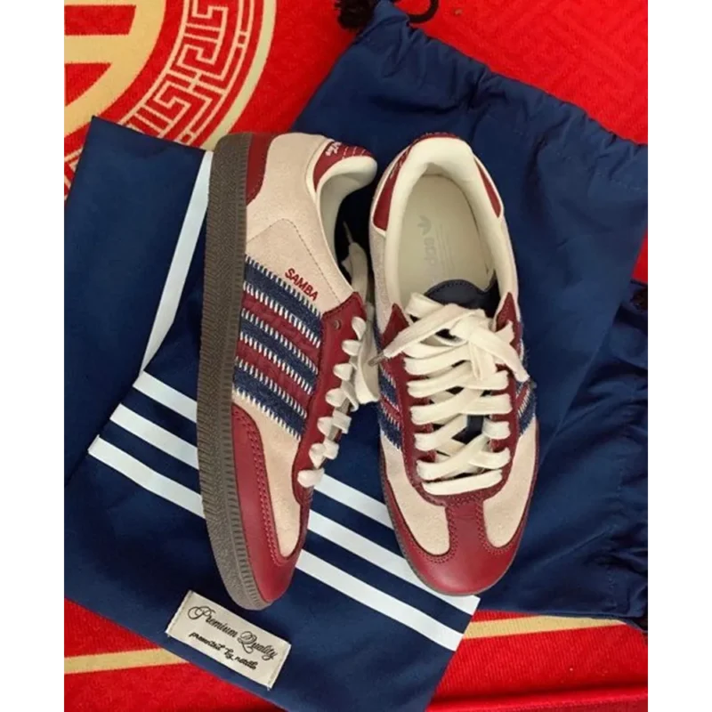 Luxurious Adidas Samba Notitle Maroon Shoes For Men (SFS1905)