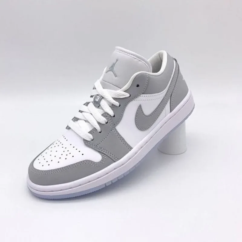 Trendy Nike Air Jordan Retro 1 Low Wolf Grey Shoes For Men (BSF1873)