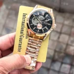 Premium Seiko Automatic Watch Rose Black For Men (FT1412)