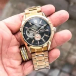 Premium Seiko Automatic Watch Rose Black For Men (FT1412)