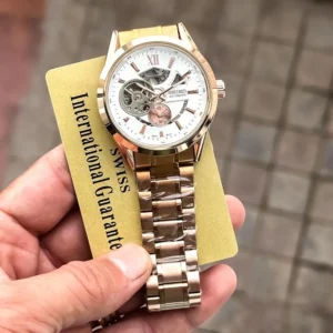 Premium Seiko Automatic Watch Rose White For Men (FT1411)