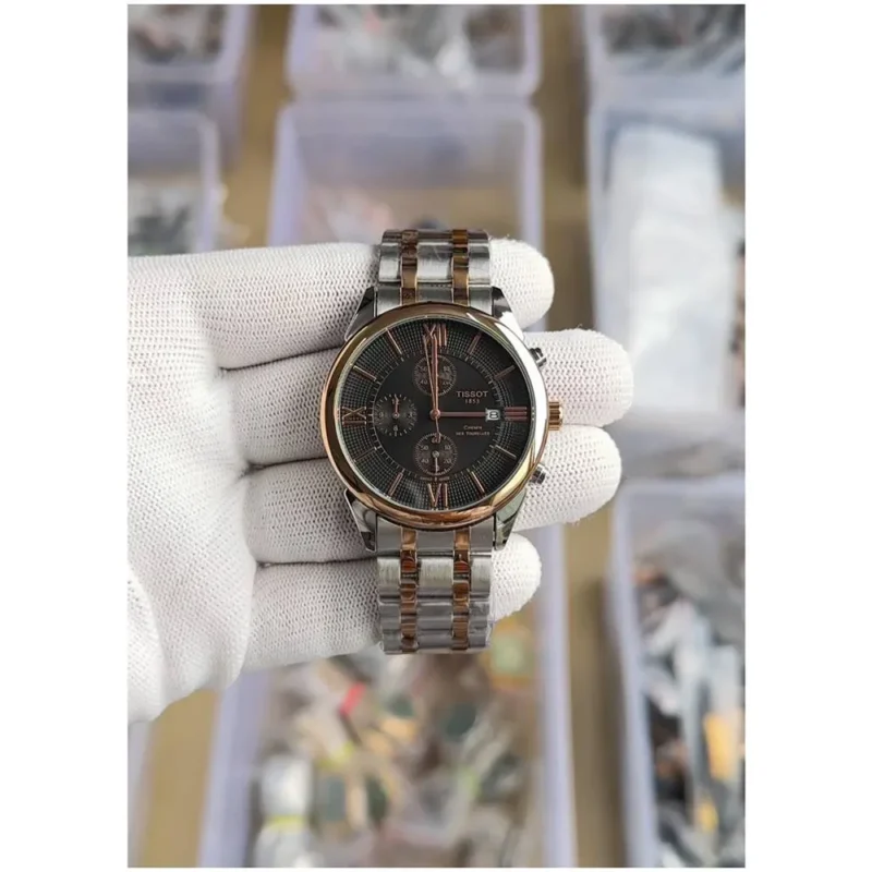 Premium Tissot 1853 Watch Two Tone Copper Black For Men (CSO1582)