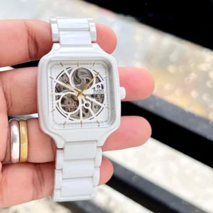 Rado Watch True Square Automatic Ceramic White-Gold For Men (SW2111)