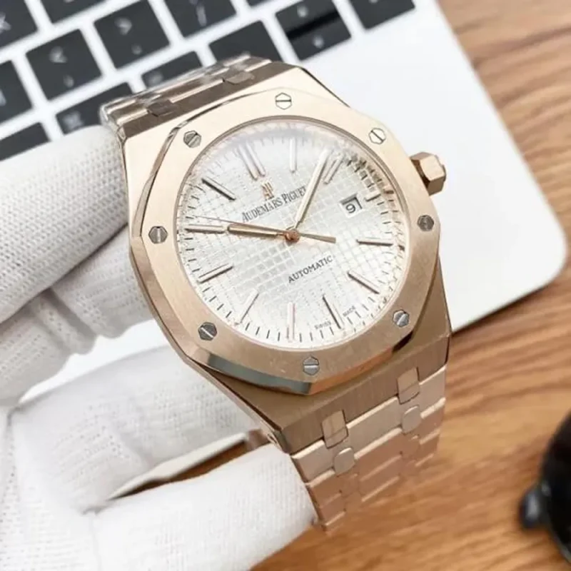 Stylish Audemars Piguet Royal Oak Watch Copper White For Men (SG766)