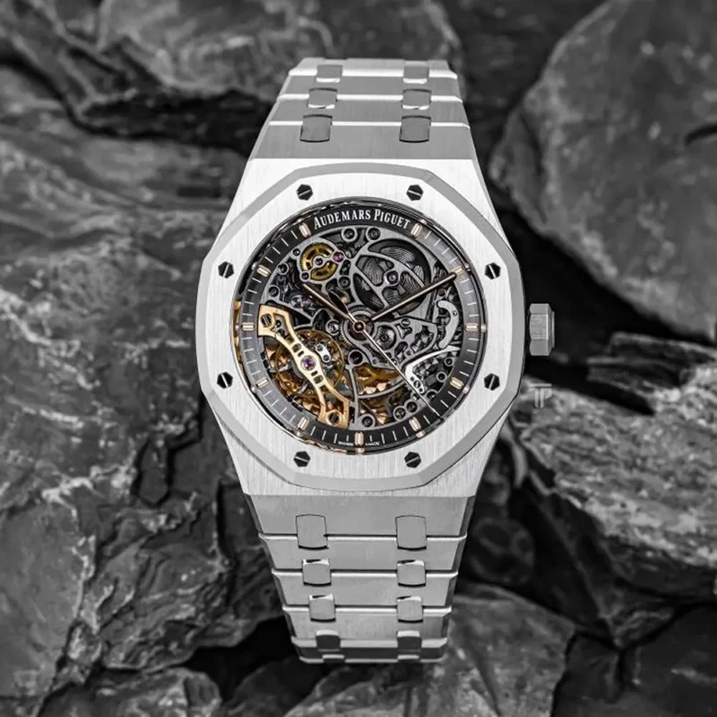 Stylish Audemars Piguet Royal Oak Watch Skeleton Automatic For Men (SG2685)