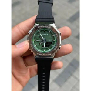 Stylish G Shock GM2100 Watch Metal Silver Green For Men (SG2629)