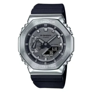 Stylish G Shock Watch 2100 Silver Black For Men (MGC80)