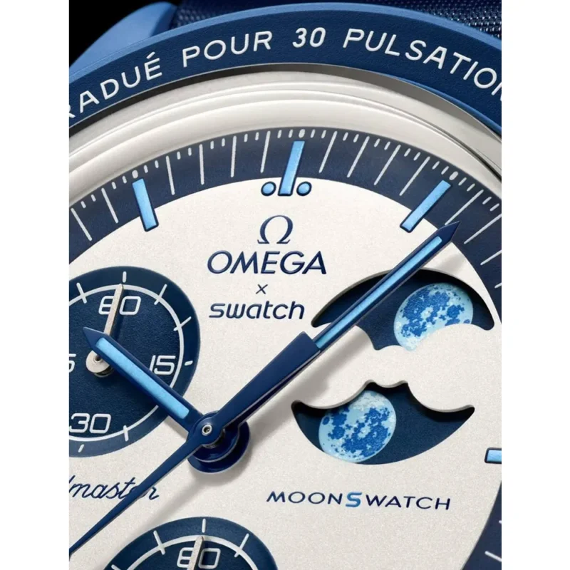 Stylish Omega Swatch Watch Blue For Men (MGC93)