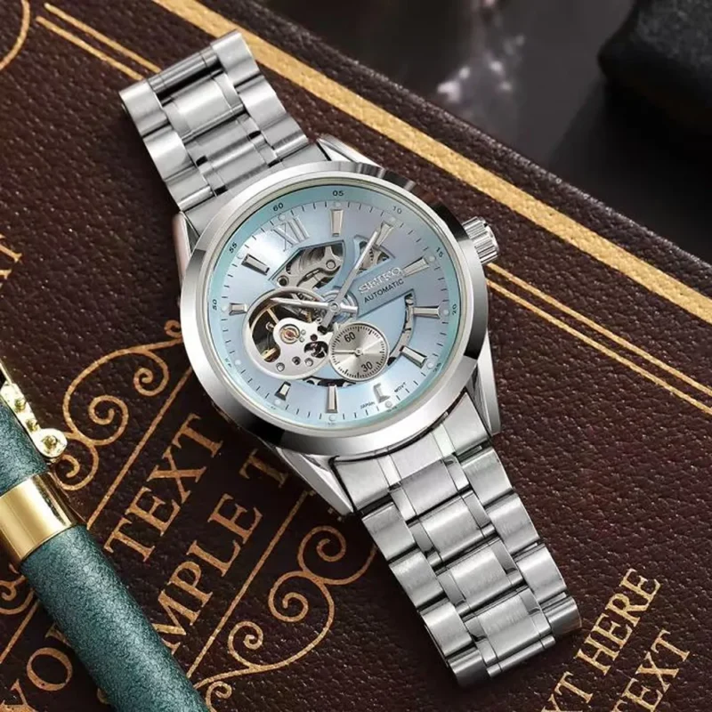 Trendy Seiko Automatic Watch All Working Open Back For Men (FT1385)