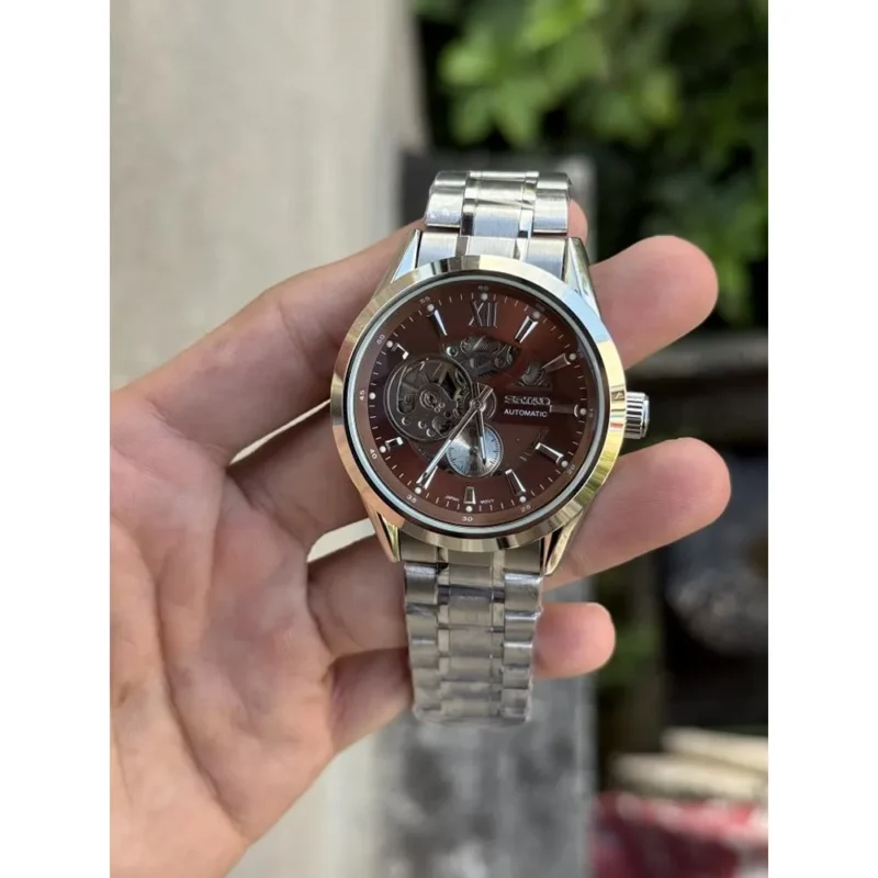 Trendy Seiko Automatic Watch Open Back For Men (FT1384)